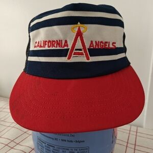 California Angels Anaheim Los Angeles Angels vintage trucker mesh snapback hat